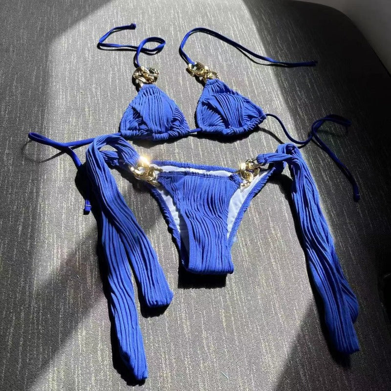 Wholesale Split Chain Bikini Swimsuit